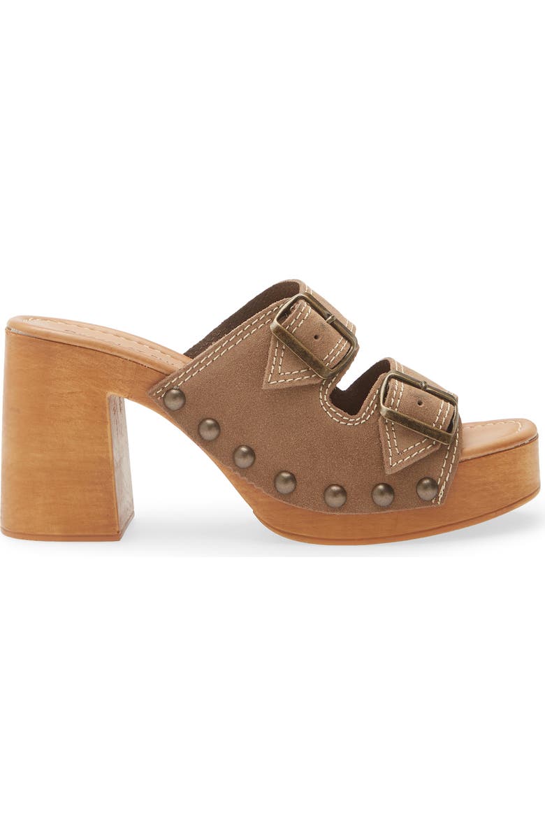 Chocolat Blu Mega Platform Sandal, Alternate, color, Taupe Suede