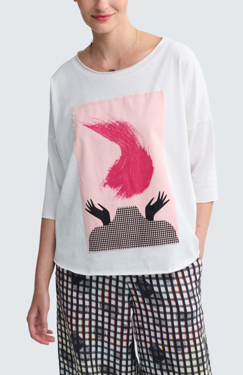 Talitha Graphic Print Cotton Blouse