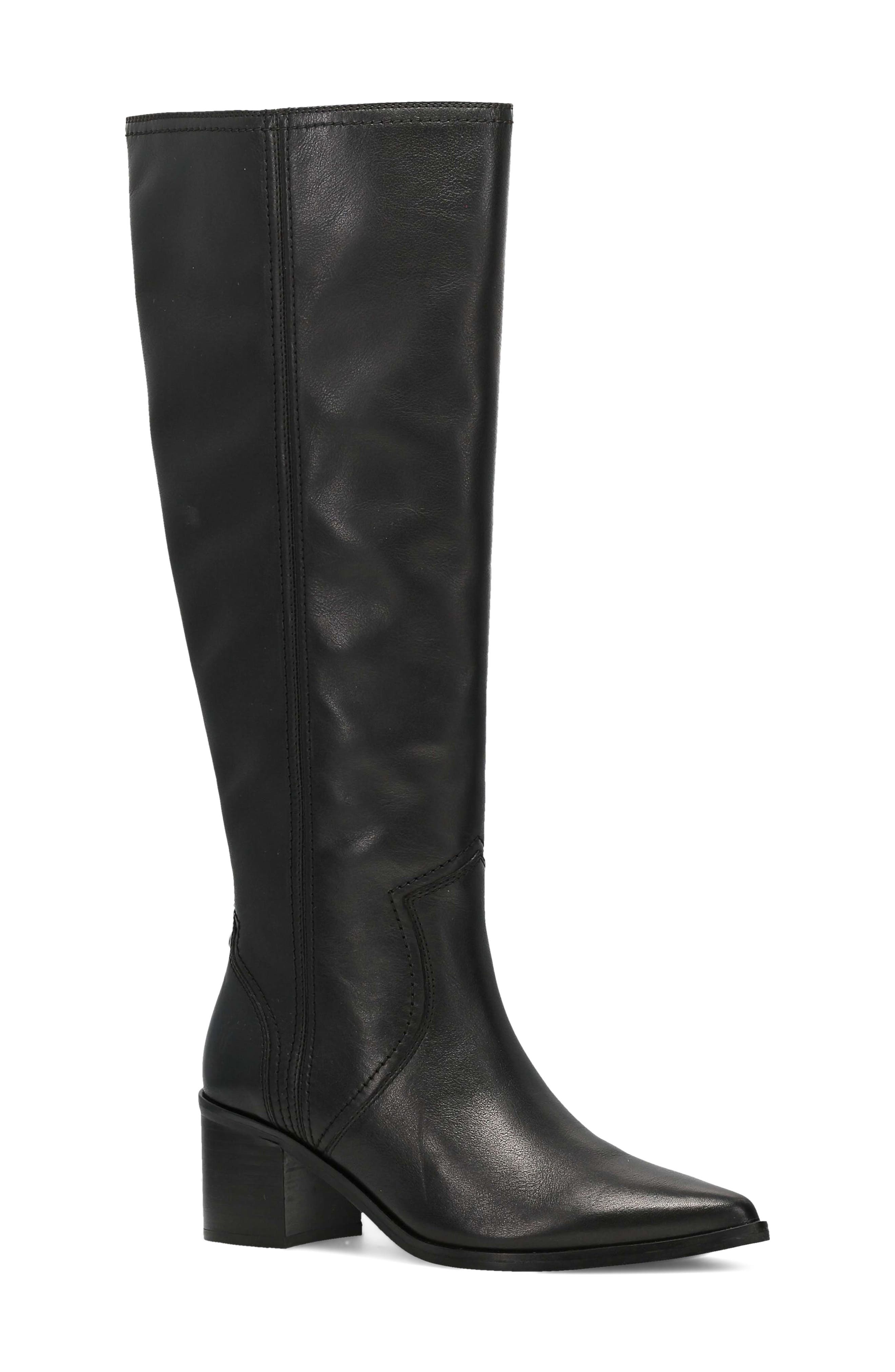 Sadie Leather Knee High Boot