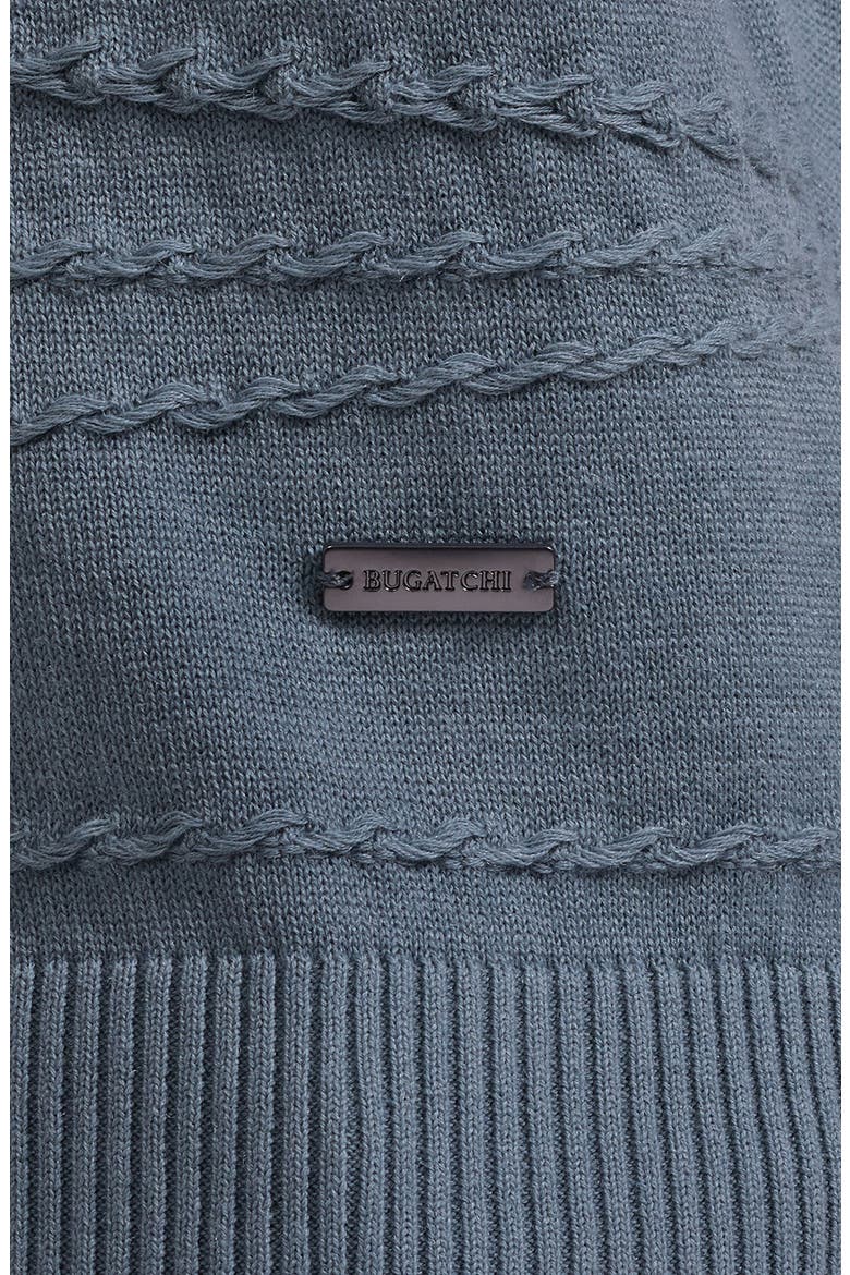 Textured Cotton & Silk Crewneck Sweater, Alternate, color, SHARK