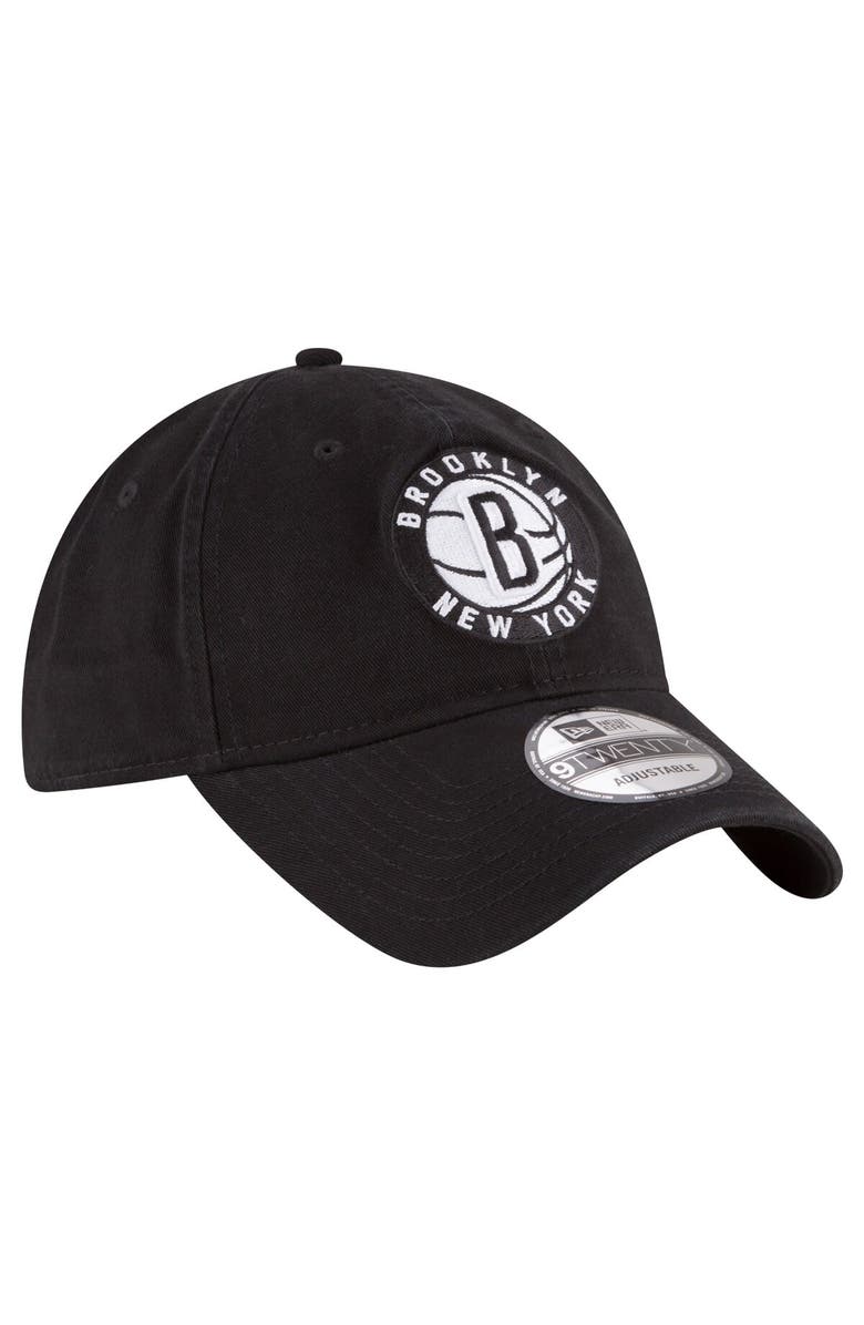 New Era Men's New Era Black Brooklyn Nets Team 2.0 9TWENTY Adjustable Hat, Alternate, color, 