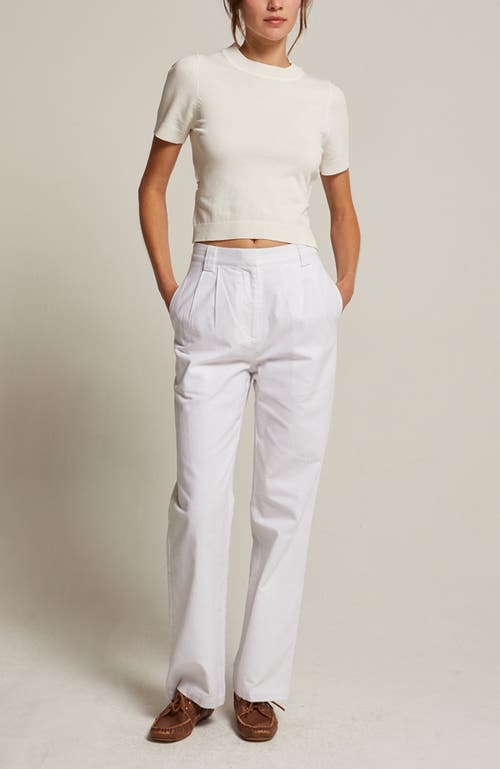 Crescent Straight Leg Linen Trousers