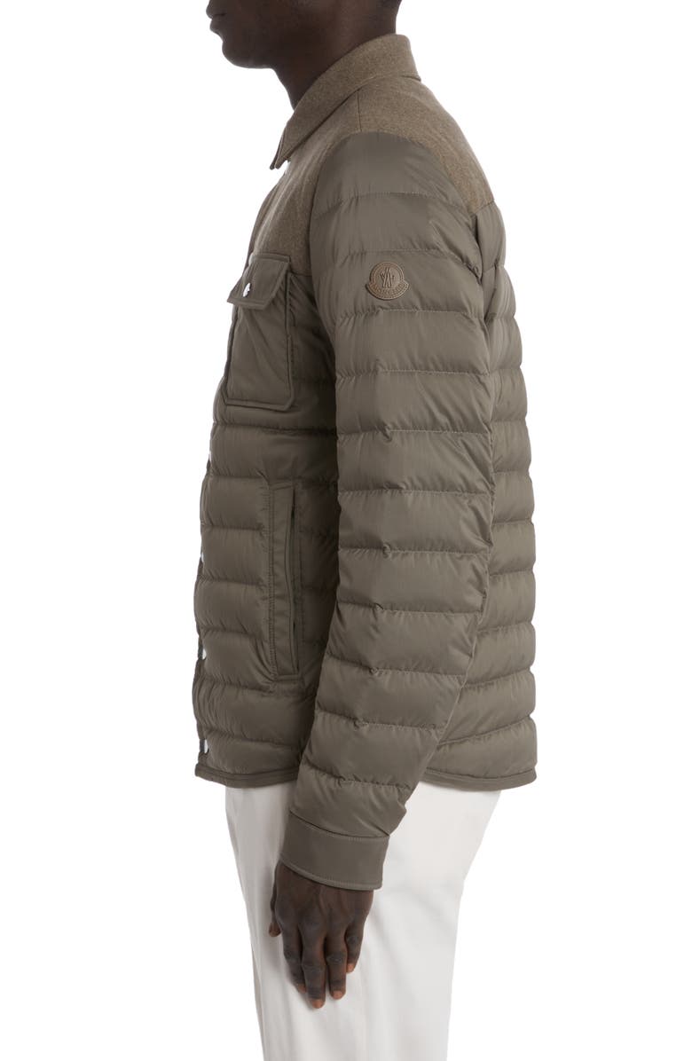 Moncler Fauscoum Virgin Wool & Quilted Nylon Down Jacket, Alternate, color, 