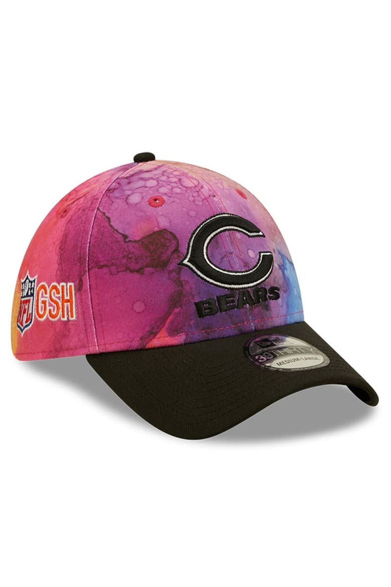 Men's New Era Pink/Black Chicago Bears 2022 NFL Crucial Catch 39THIRTY Flex Hat, Main, color, Pink