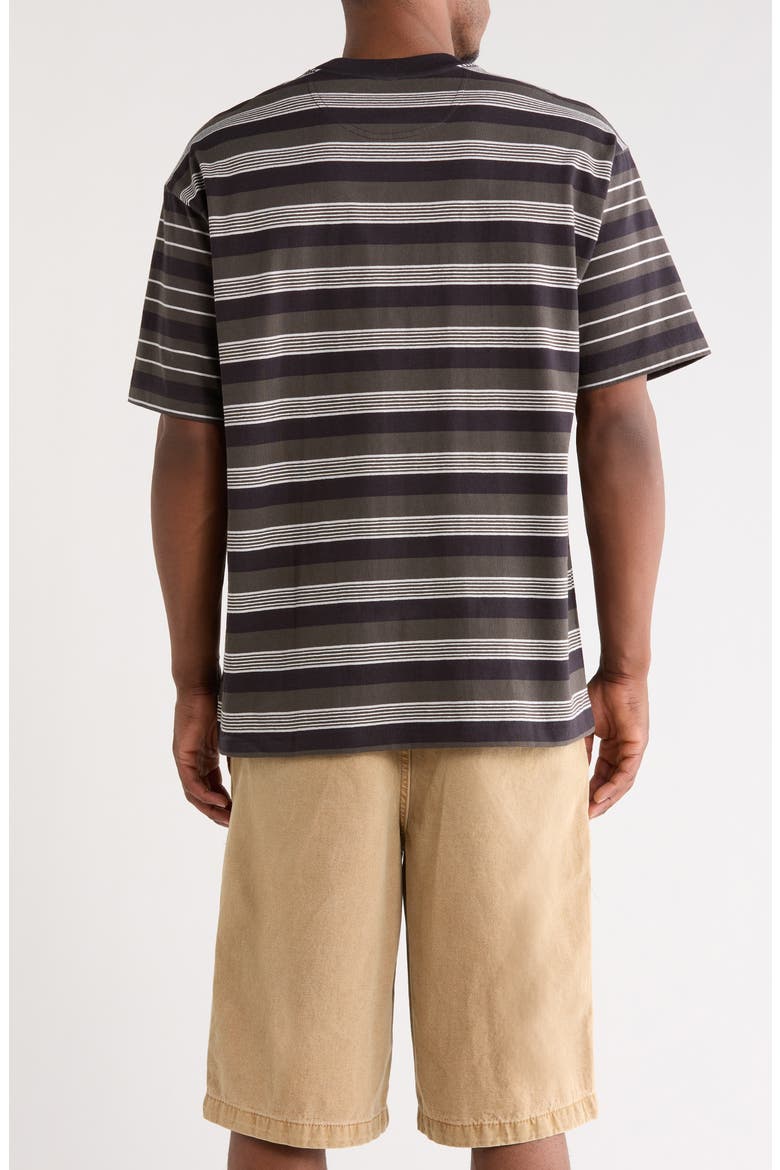 Pismo Stripe Knit T-Shirt, Alternate, color, BLACK