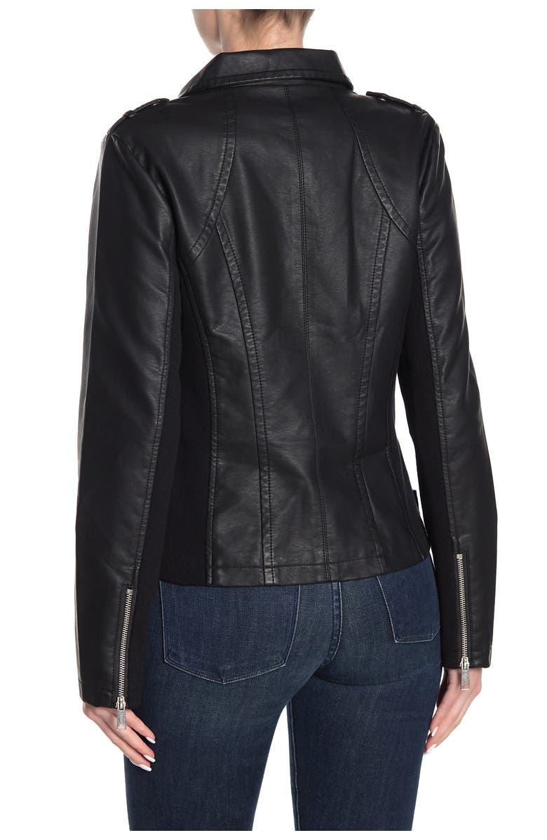 Sebby Asymmetrical Faux Leather Moto Jacket, Alternate, color, 