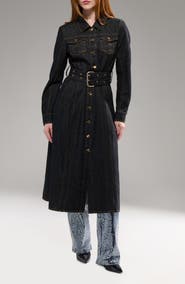 AZALEA WANG Evessa Denim Trench Coat