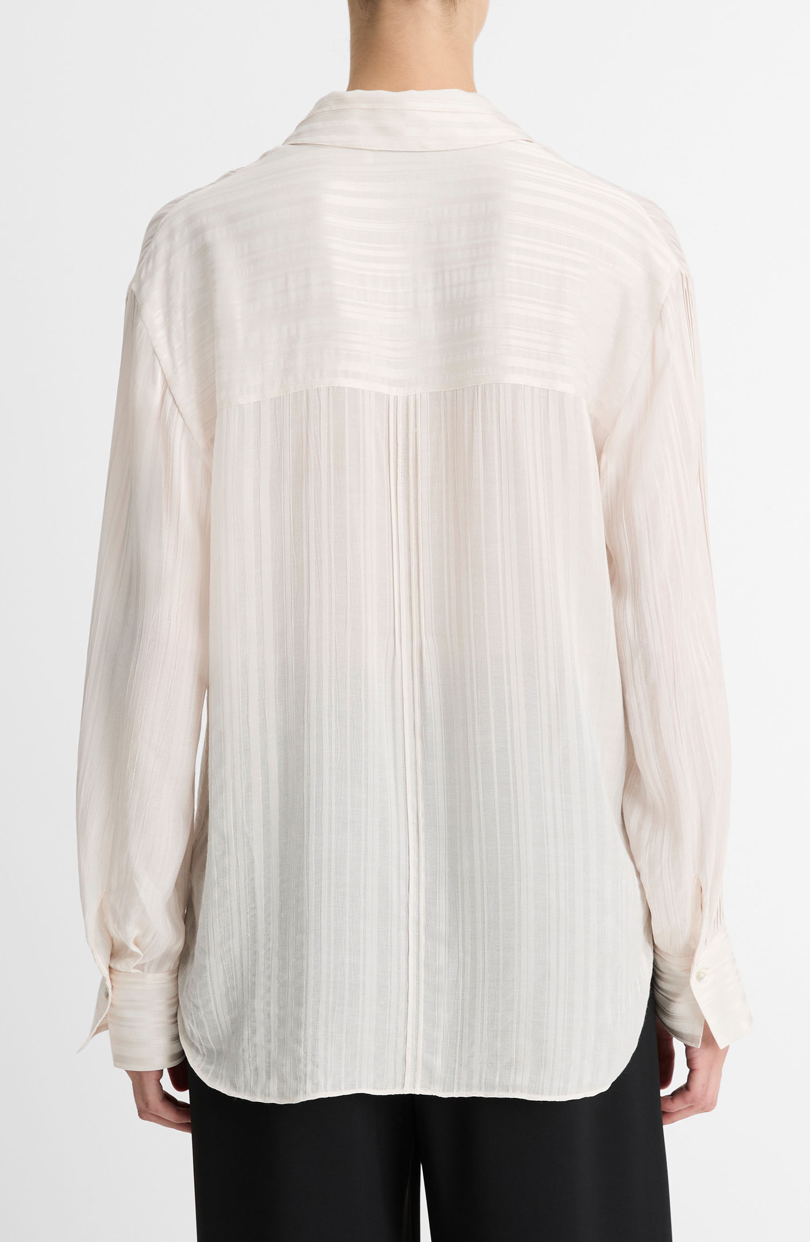 Tonal Stripe Button-Up Shirt - image 2