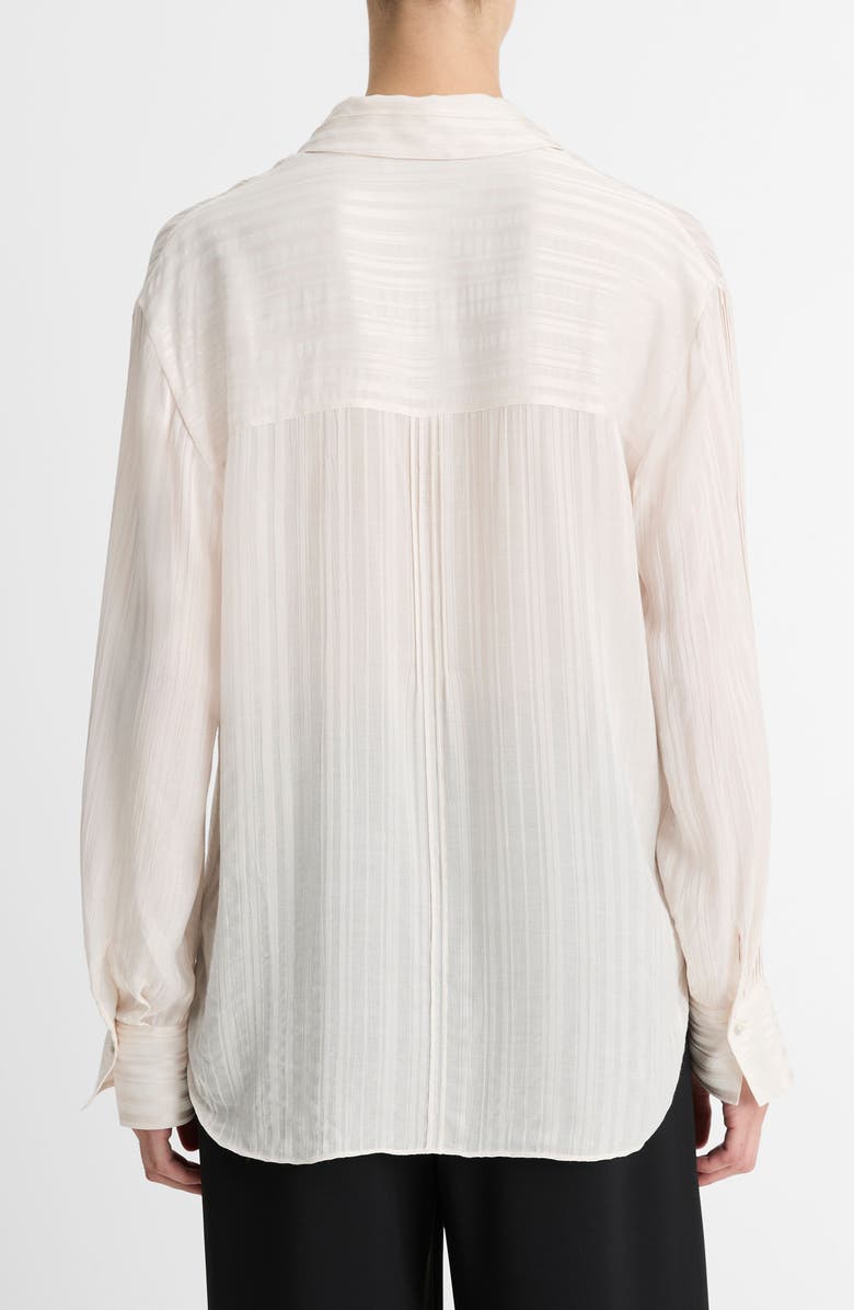 Vince Tonal Stripe Button-Up Shirt, Alternate, color, Creme