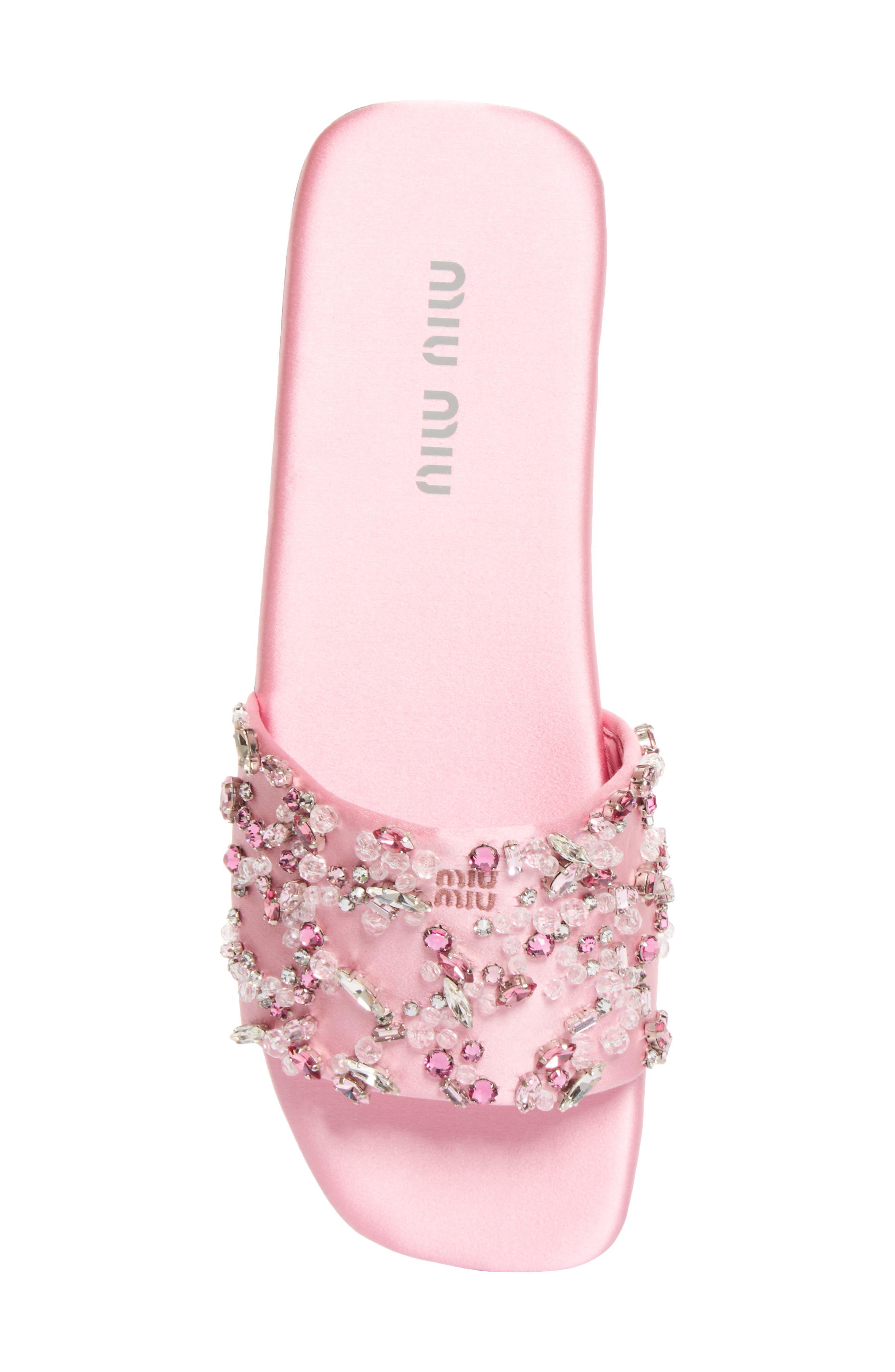 Strass Slide Sandal, Alternate, color, PETALO