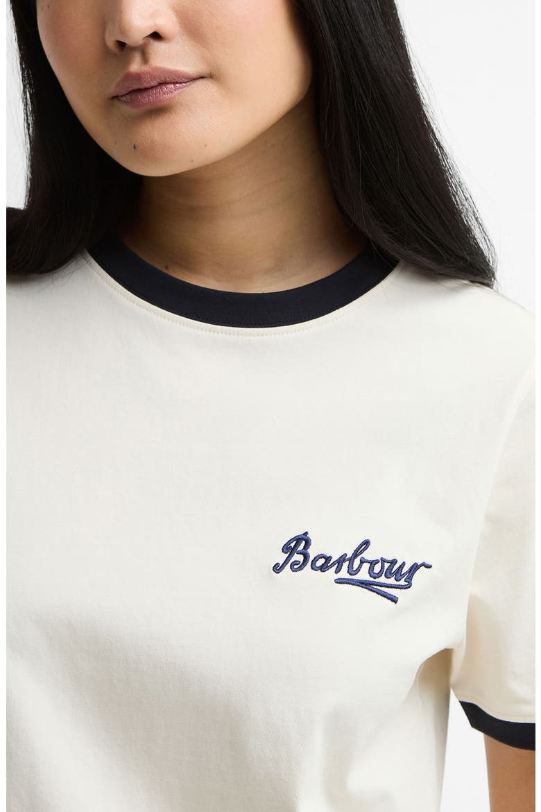 Madeline Cotton Ringer T-Shirt, Alternate, color, ORGINAL ECRU/ DARK NAVY