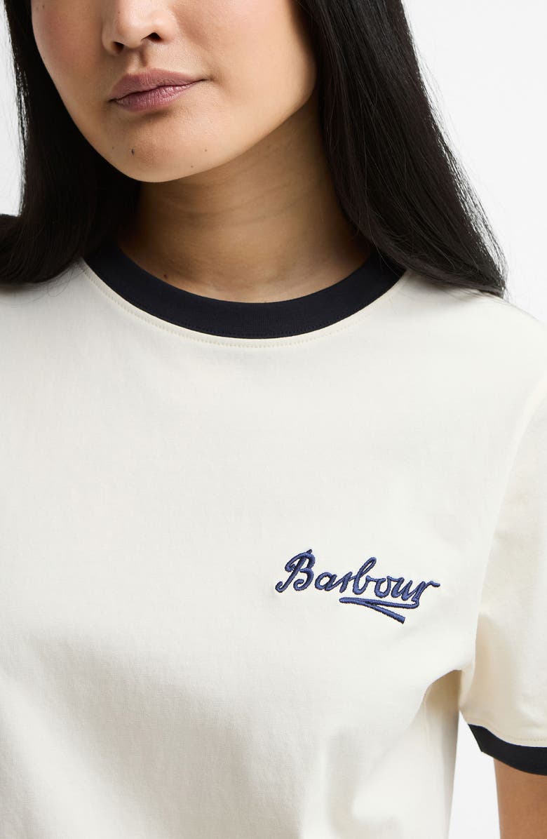 Barbour Madeline Cotton Ringer T-Shirt, Alternate, color, Orginal Ecru/ Dark Navy