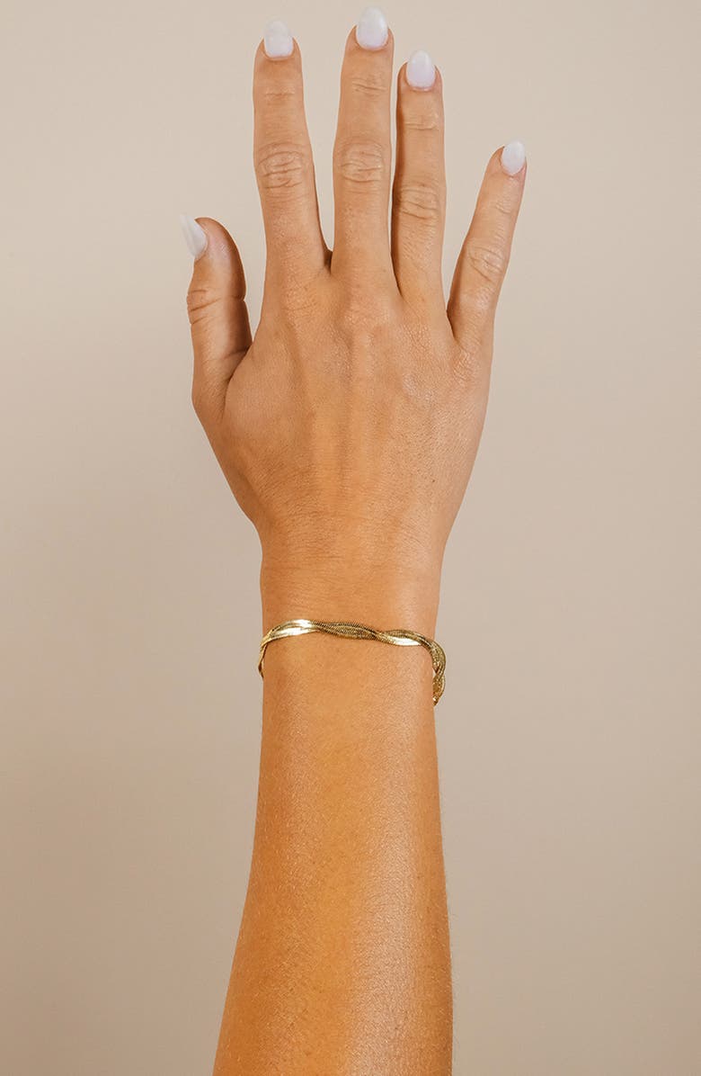 Sterling Forever Oakley Chain Bracelet, Alternate, color, Gold