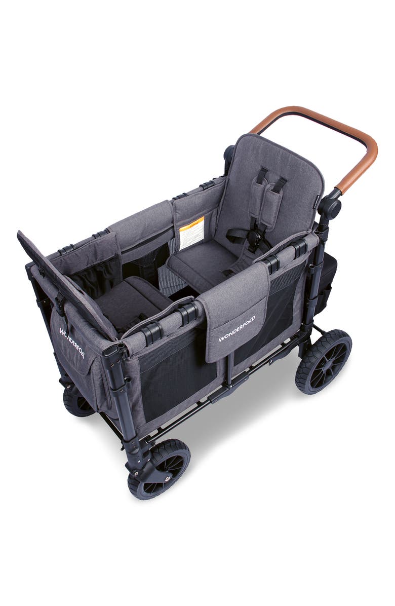 WonderFold W2 Luxe 2-Passenger Multifunctional Stroller Wagon, Alternate, color, Charcoal Gray