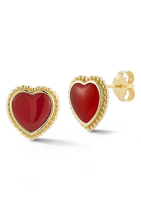 Heart Stud Earrings