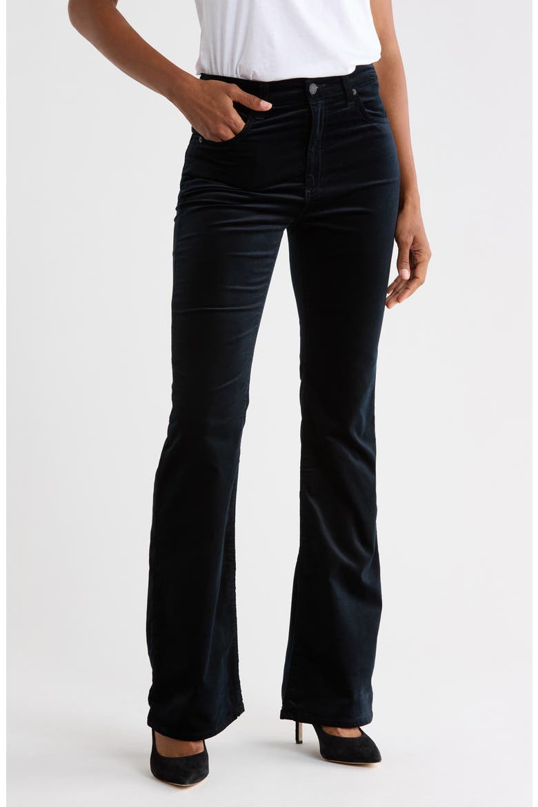 Alexxis Coated High Waist Bootcut Jeans, Main, color, SUPER BLACK