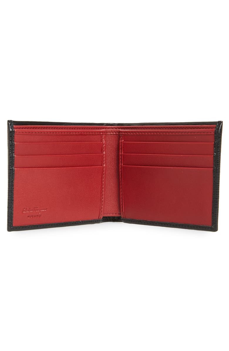 FERRAGAMO Revival Leather Billfold, Alternate, color, Black