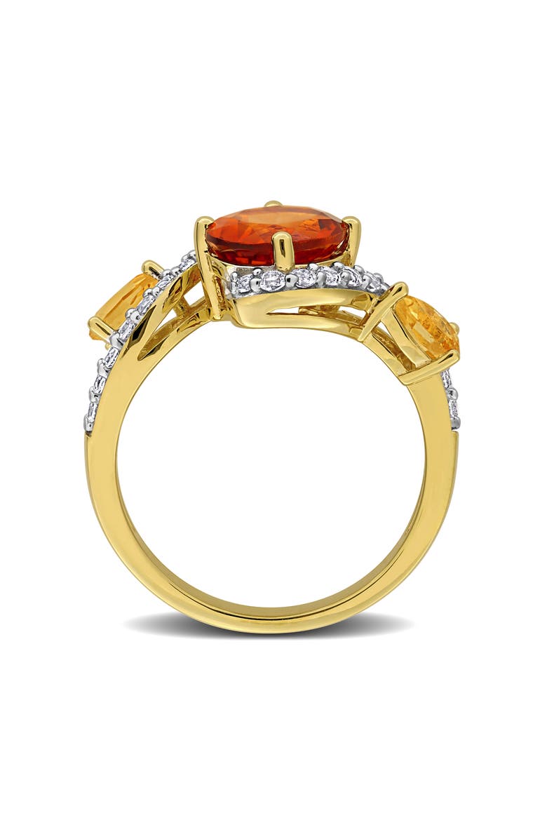 DELMAR Madeira Citrine & White Topaz Ring, Alternate, color, Orange Citrine