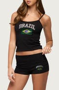 EDIKTED Brazil Rhinestone Crop Camisole