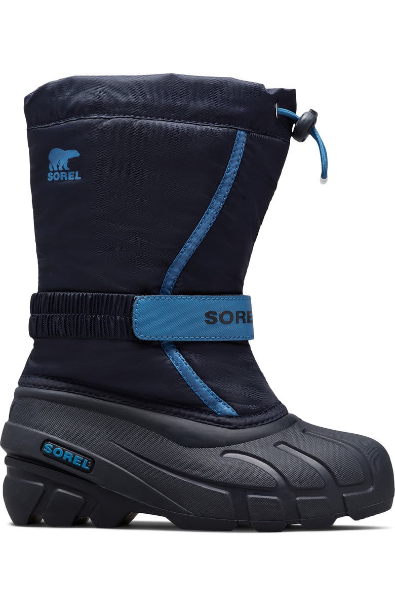 SOREL Kids
Flurry Waterproof Snow Boot, Alternate, color, Collegiate Navy/ Atmosphere