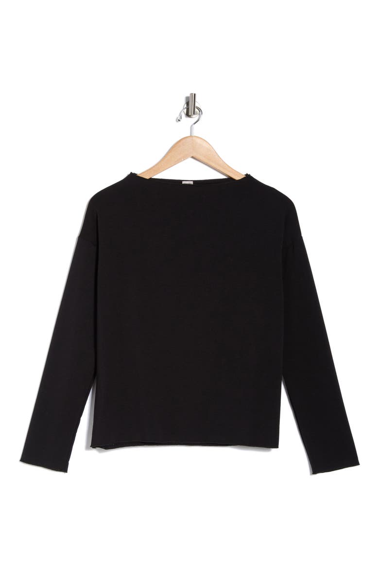 Boat Neck Sweater, Alternate, color, BLACK