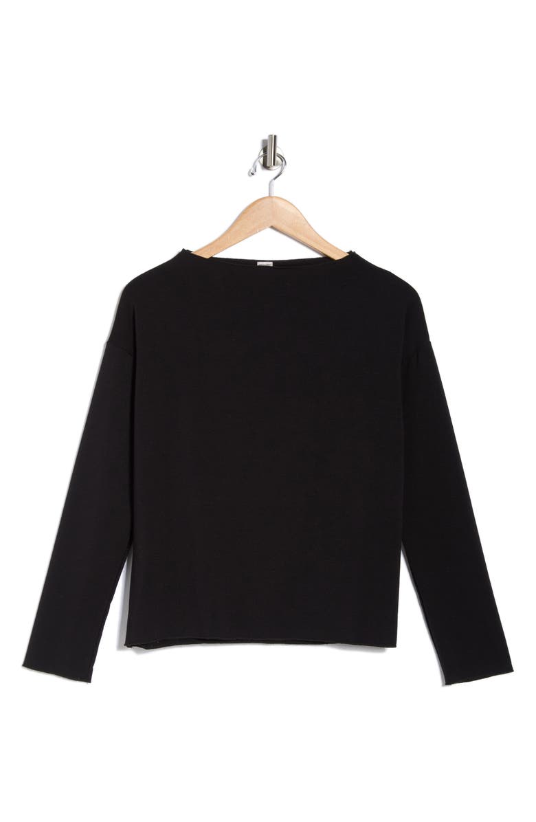GO COUTURE Boat Neck Sweater, Main, color, Black