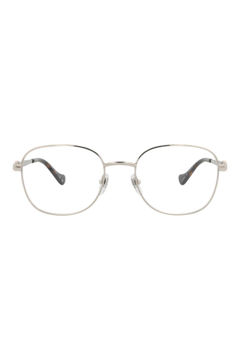 53mm Rounded Optical Glasses, Main, color, SILVER SILVER TRANSPARENT