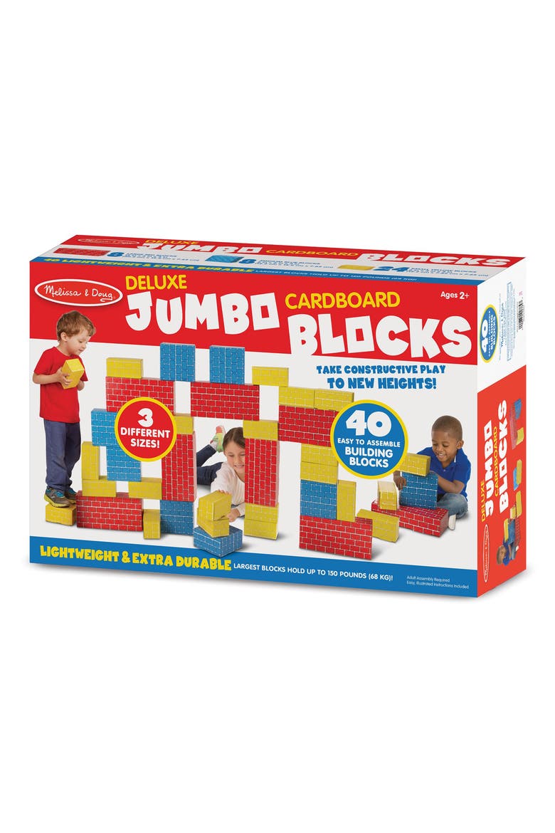 40-Piece Deluxe Jumbo Cardboard Blocks, Main, color, 000