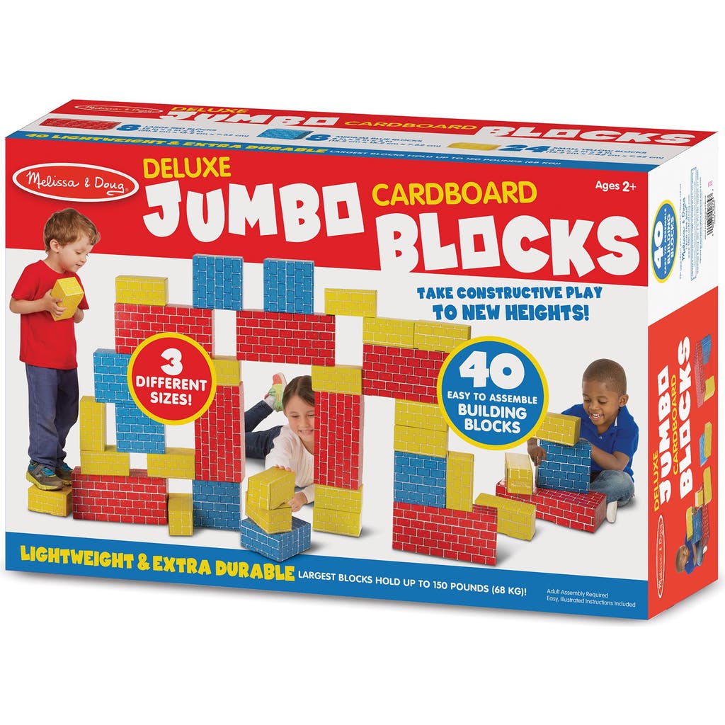 Melissa & Doug 40-Piece Deluxe Jumbo Cardboard Blocks in Multi  product