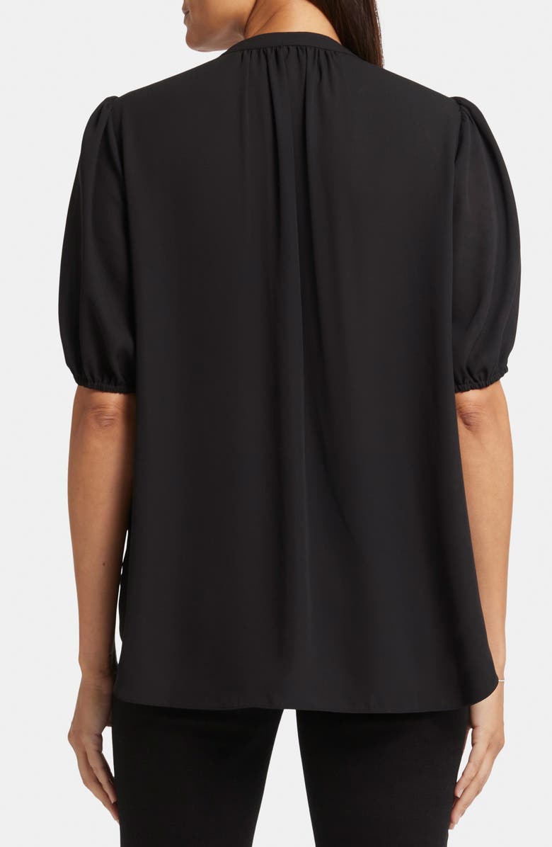 NYDJ Puff Sleeve Popover Top, Alternate, color, Black