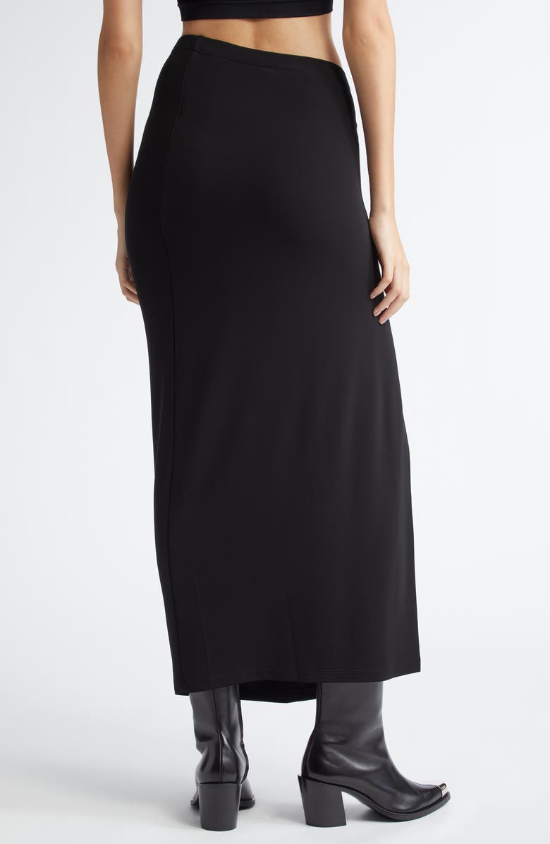 Rabanne Ruched Jersey Midi Skirt, Alternate, color, 