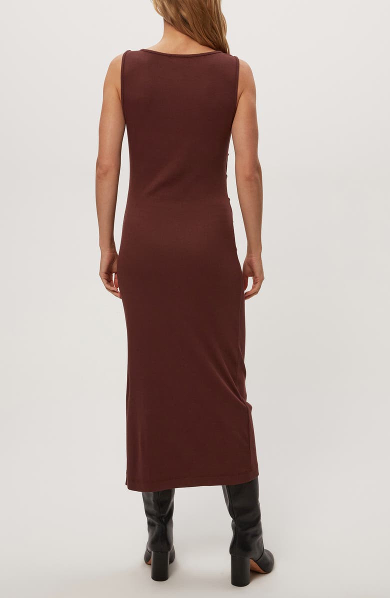 Michael Stars Reign Ruched Sleeveless Maxi Dress, Alternate, color, Espresso