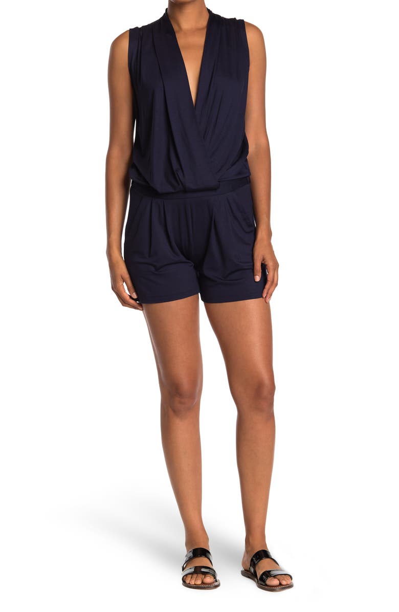 Trina Turk Giselle Surplice Sleeveless Romper, Main, color,