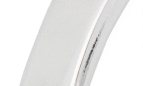 Argento Vivo Sterling Silver Round Medium Hoop Earrings In Silver