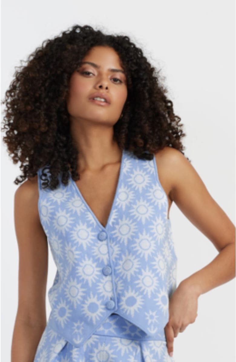 Chinti & Parker Laura Whitmore Sunflower Waistcoat, Alternate, color, 