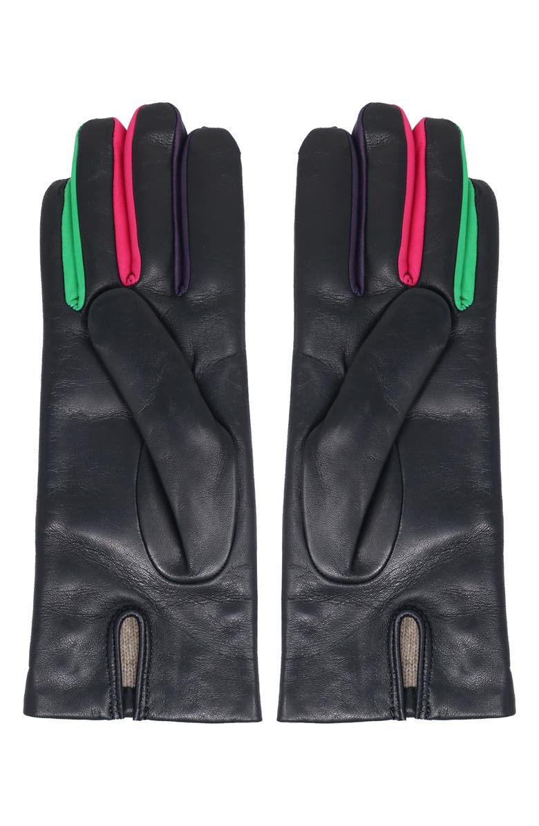 Nicoletta Rosi Cashmere Lined Leather Gloves, Alternate, color, 