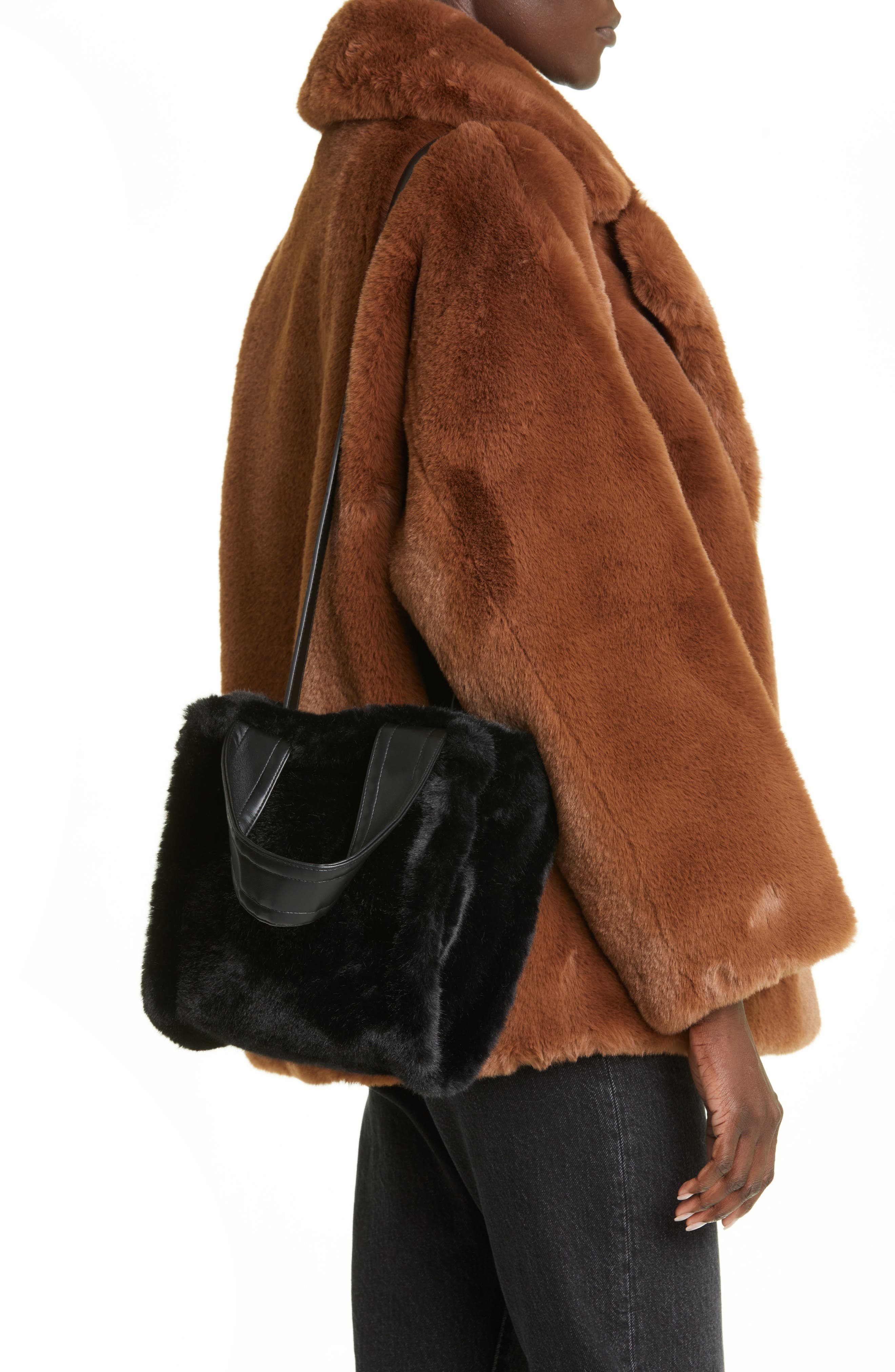 Stand Studio Lisetnis Faux Fur Tote, Alternate, color, 