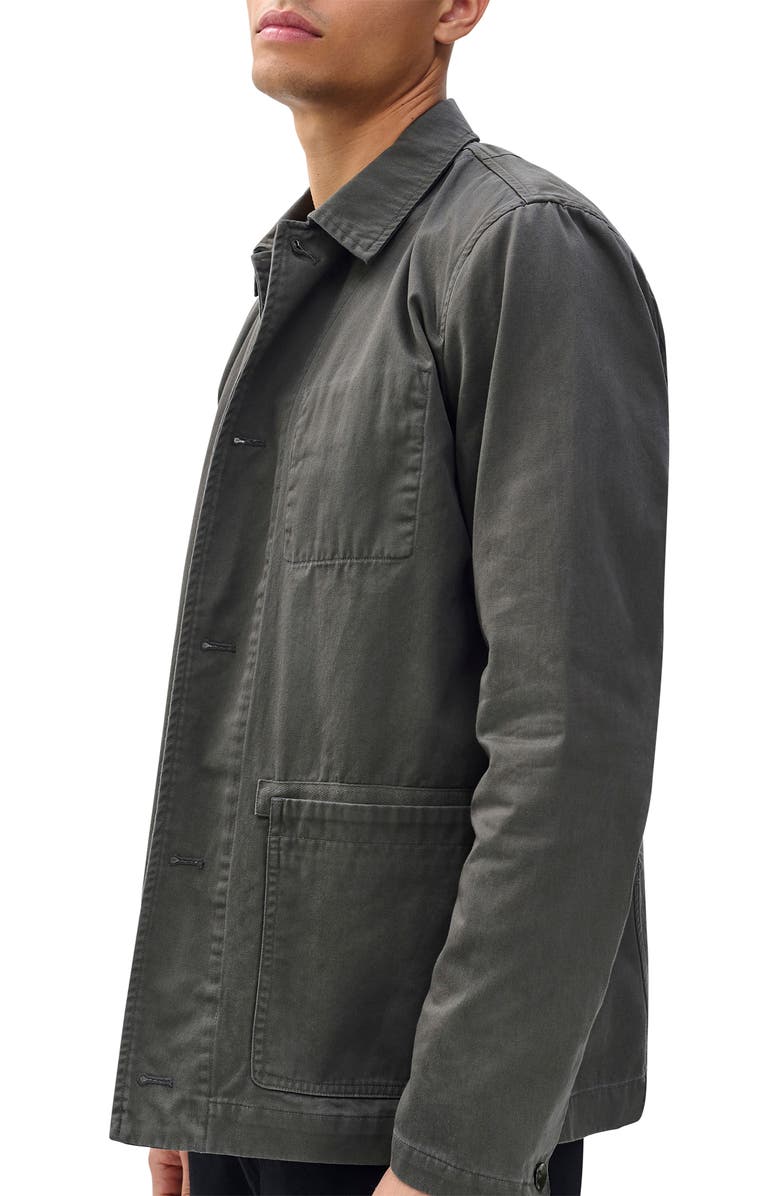 rag & bone Evan Twill Chore Jacket, Alternate, color, Darkshadow