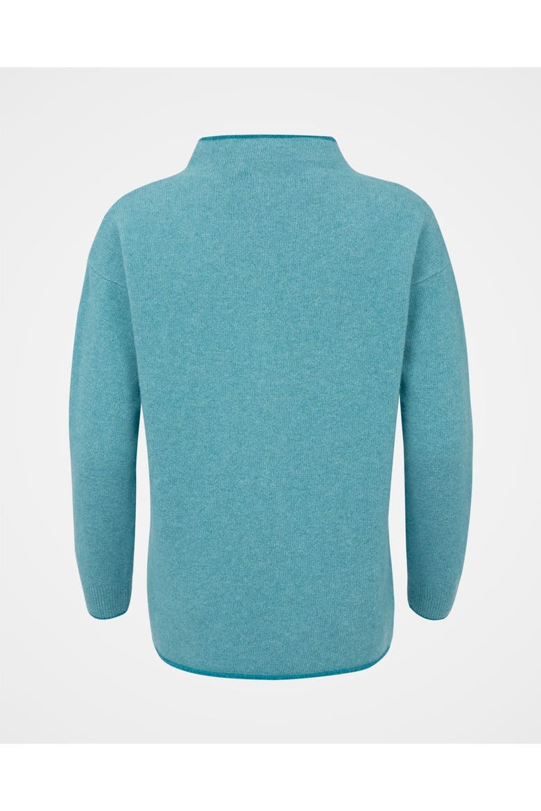 Felted Funnel Neck Sweater, Alternate, color, SEA GLASS