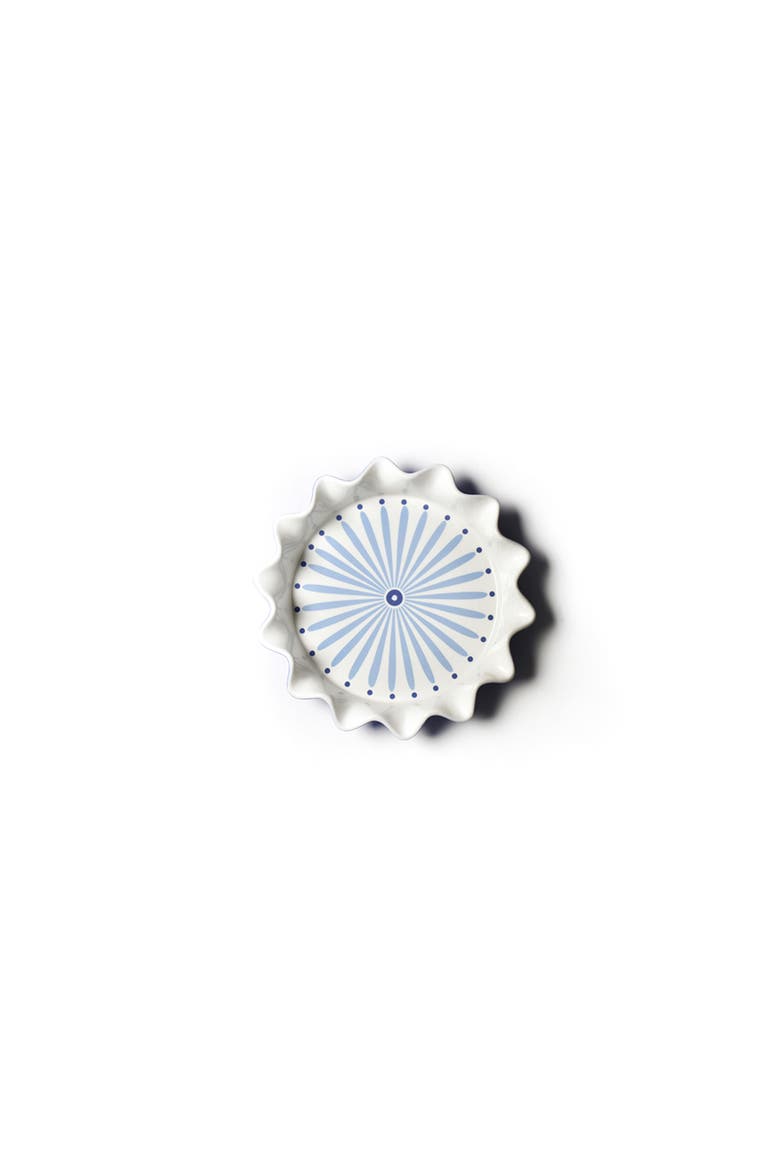 Iris Blue Burst 8 Ruffle Pie Dish, Alternate, color, Blue