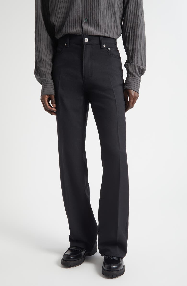 OUR LEGACY Carlson Bootcut Pants, Main, color, Black Permanent Crease