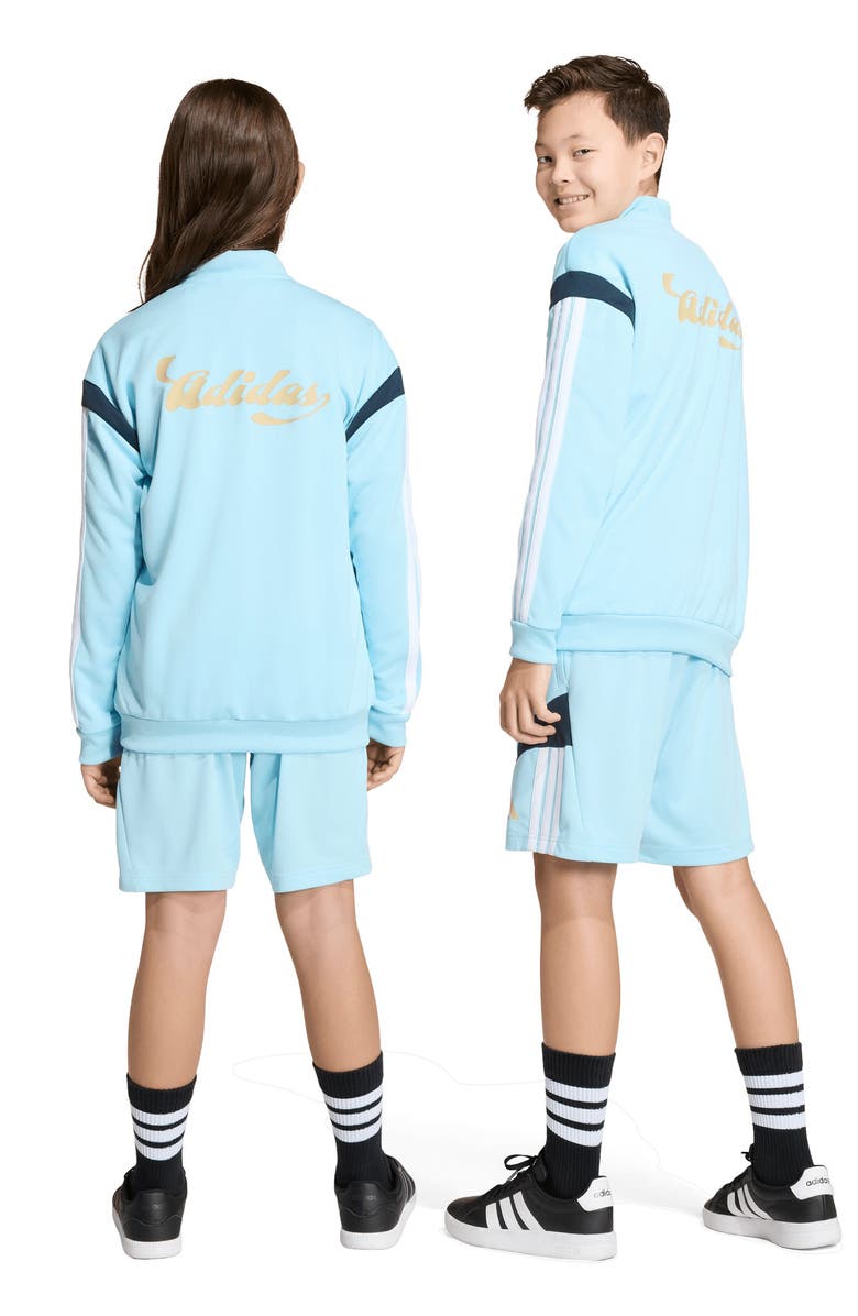 adidas House of Tiro Shorts, Alternate, color, Ice Blue/White/Beige/Navy