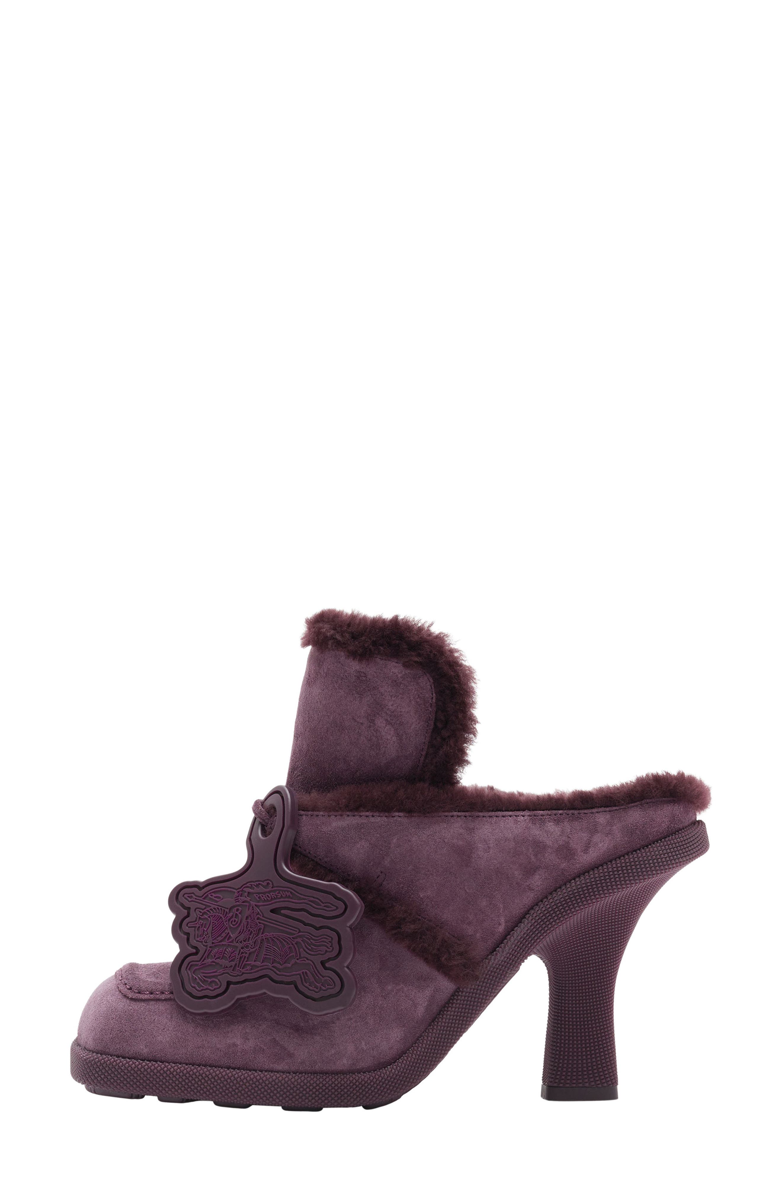 Burberry Highland Genuine Shearling Mule, Alternate, color, 