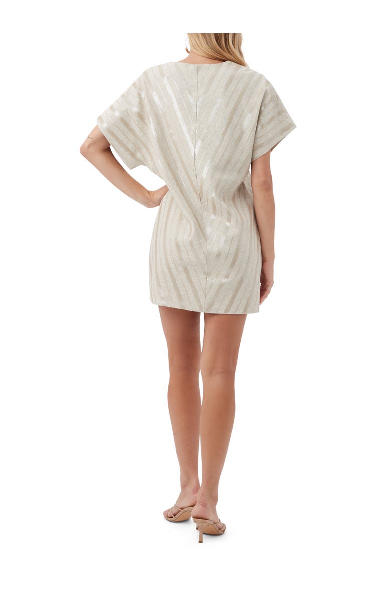 Trina Turk Sequin Striped Elisabetta Dress, Alternate, color, Biarritz Beige