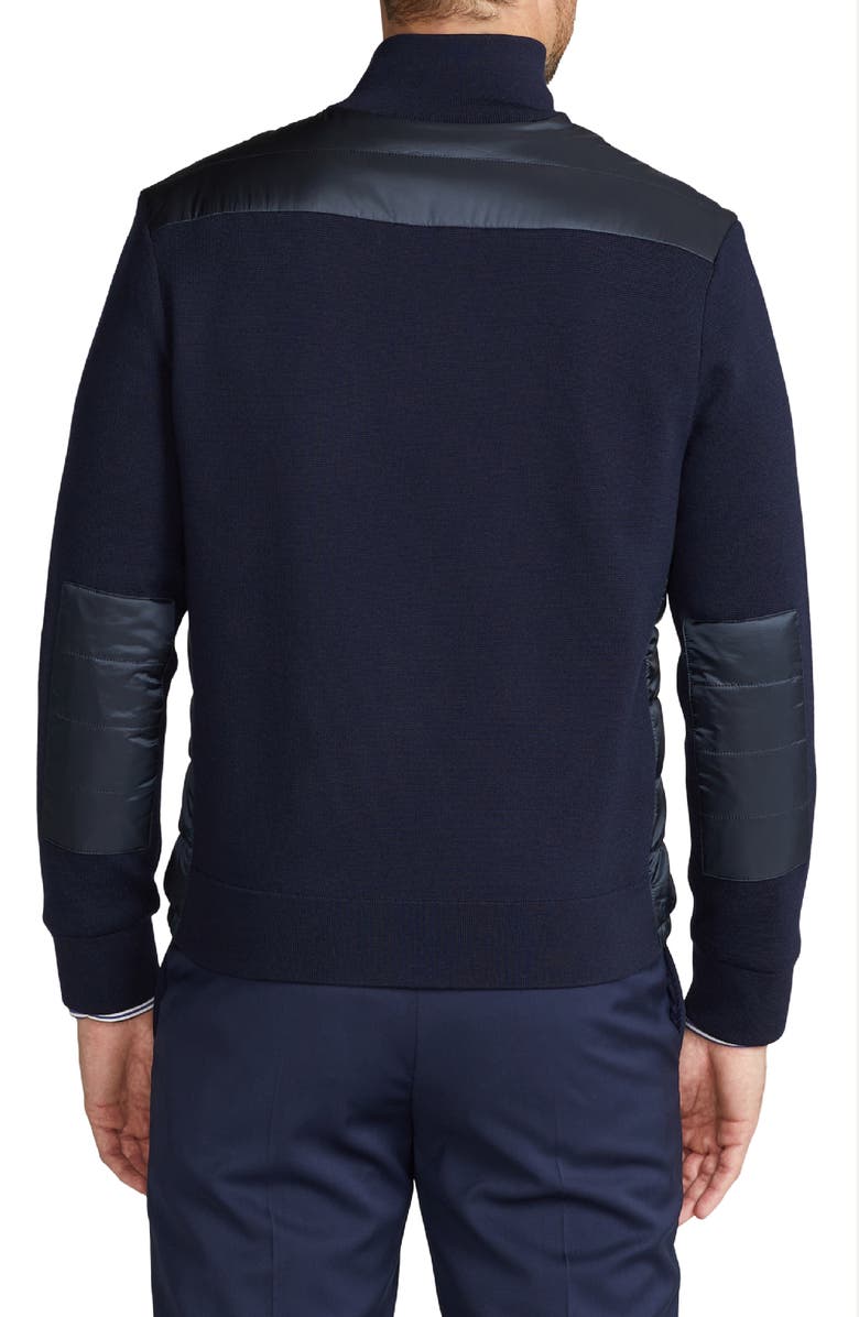 Ralph Lauren Purple Label Quilted Nylon & Wool Knit Jacket, Alternate, color, Classic Chairman Navy