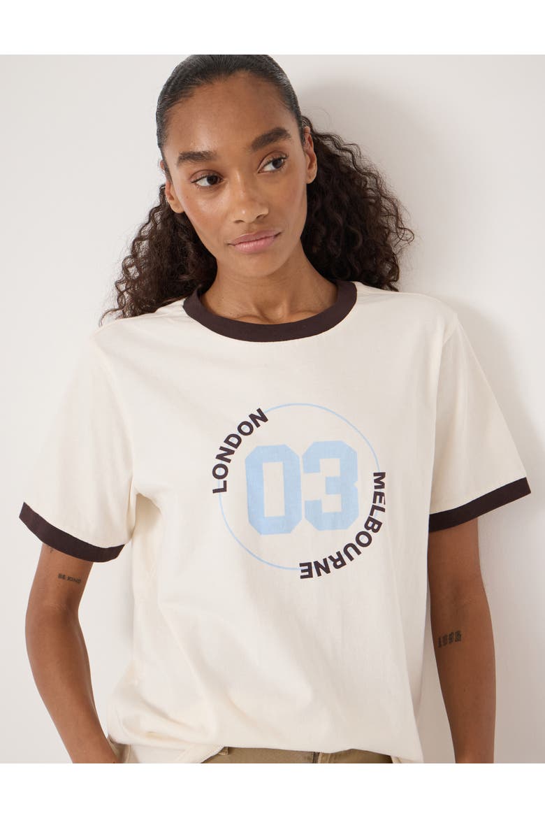 London To Melbourne 03 Graphic T-Shirt, Main, color, Off White
