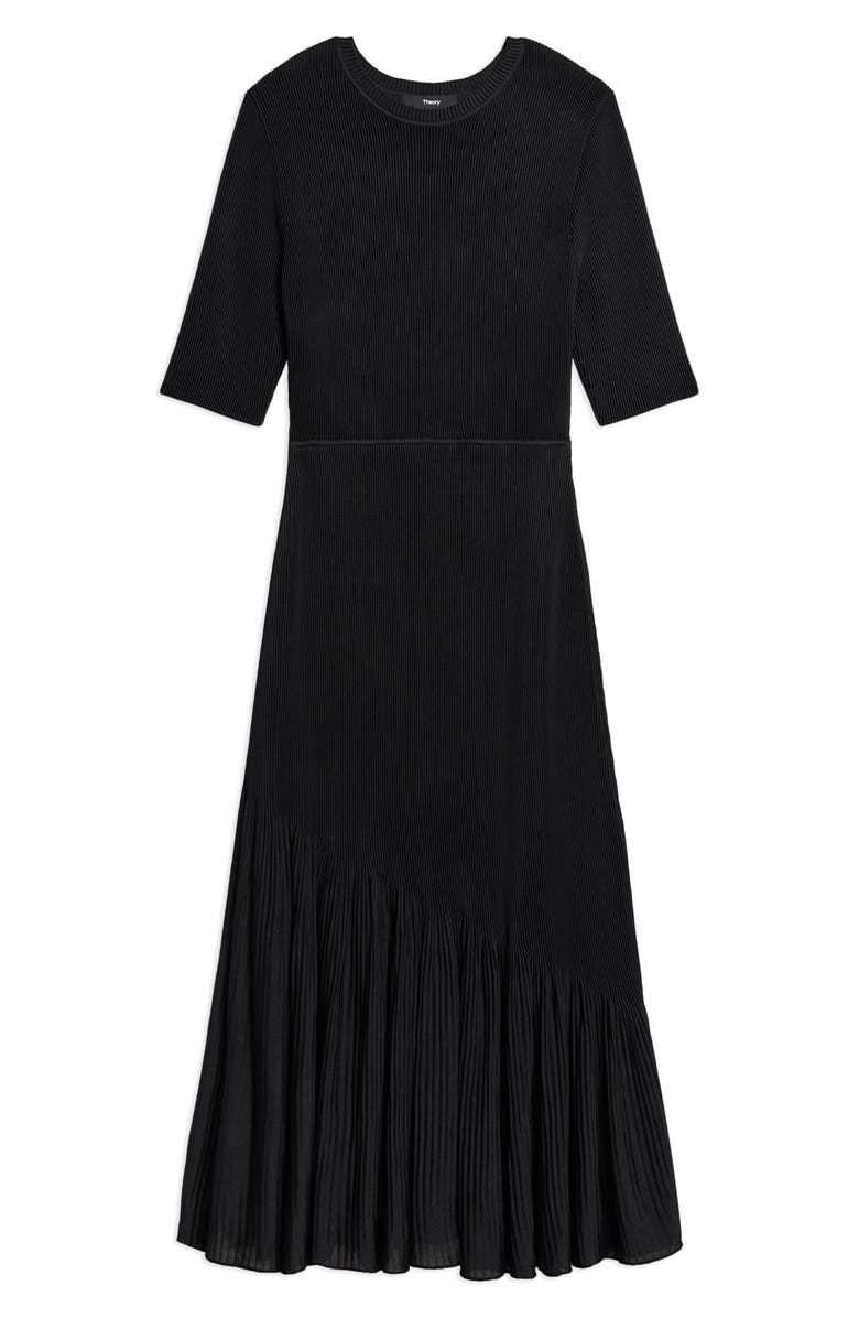 Theory Paneled Midi Dress, Main, color, Black - 001