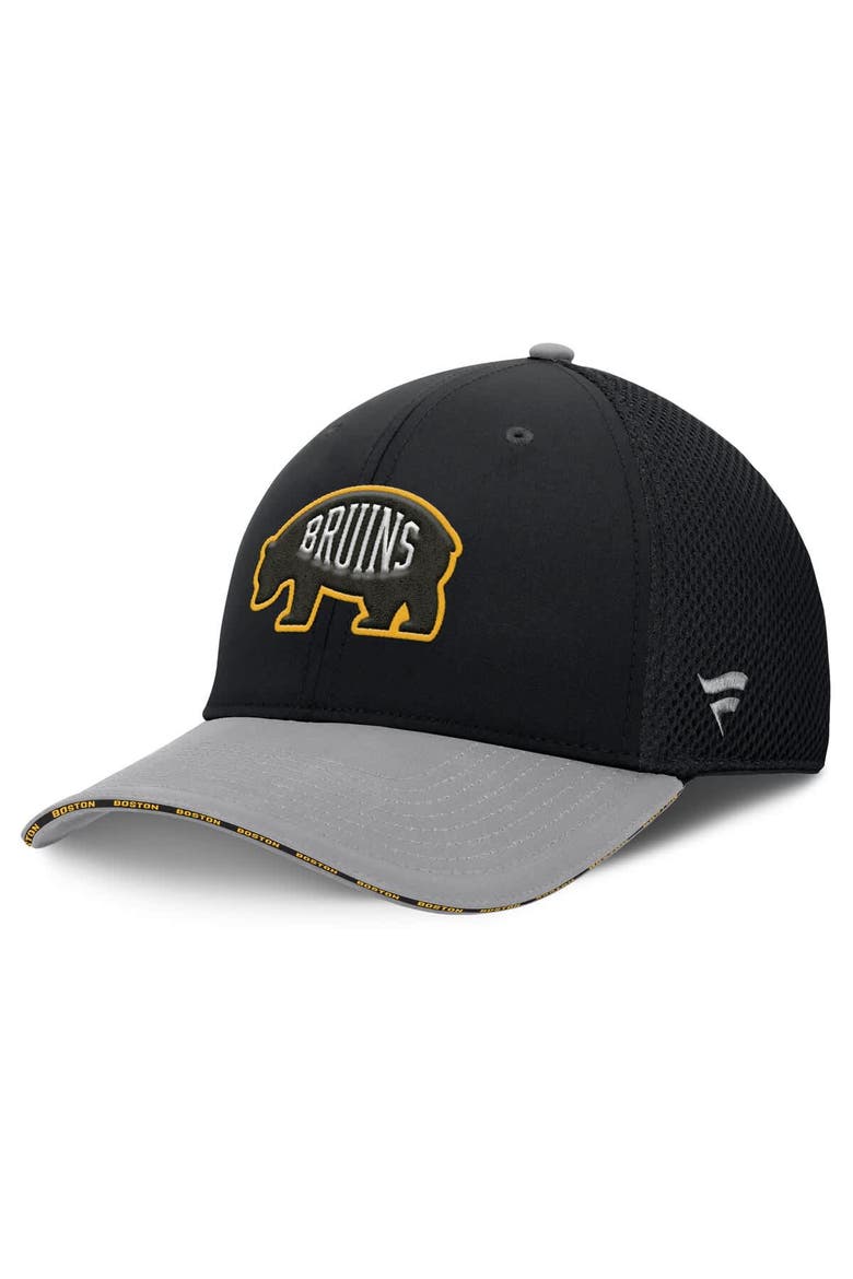 Men's Fanatics Black Boston Bruins Fundamentals Span Flex Hat, Main, color, Black
