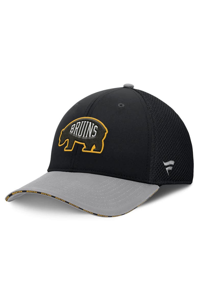 FANATICS Men's Fanatics Black Boston Bruins Fundamentals Span Flex Hat, Main, color, Black