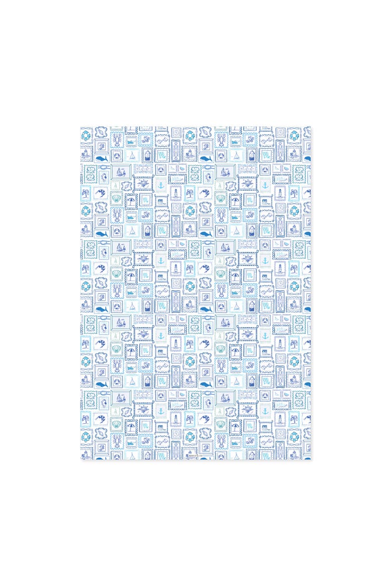 Eight Sheets Two-Sided "Sea Wall" Heavyweight Gift Wrap by Ramus & Co, Alternate, color, Multicolored